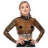 LATEX - Top de látex translúcido (translúcido-negro) - M