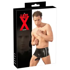Boxer de látex + funda para pene (negro)