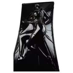 Late X - cama de vacío de látex (negra)
