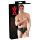 LATEX - Ropa interior masculina con dildo anal interno (negro) - M