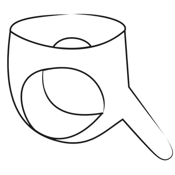 LATEX - braga con dildo externo - negro - talla S-L