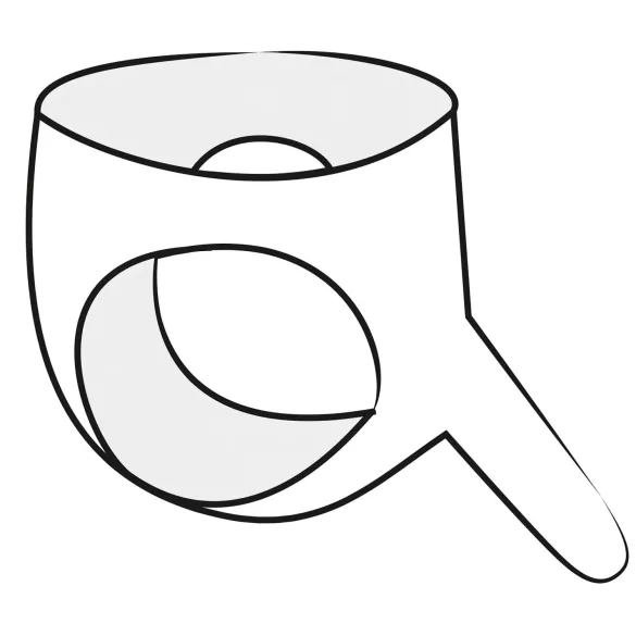 LATEX - braga con dildo externo - negro - talla S-L