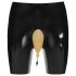 LATEX - Braguitas de látex con abertura para micción (negro)