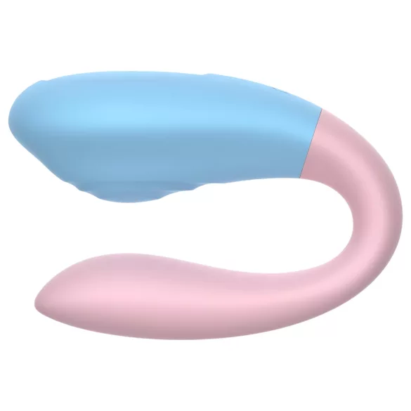 Mrow 03 - vibrador para parejas recargable e impermeable - azul y rosa