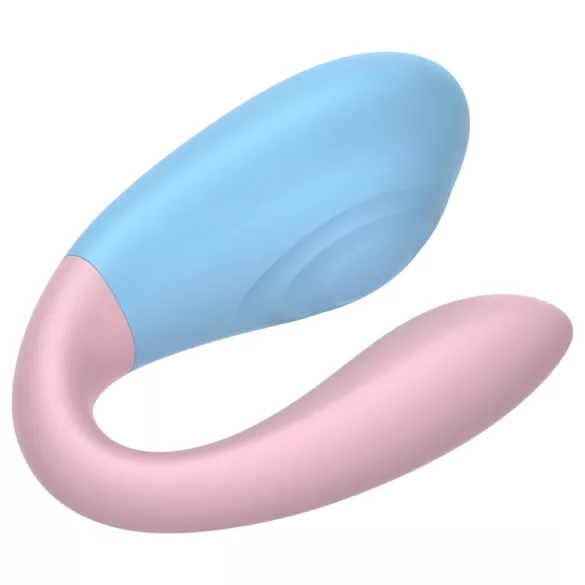 Mrow 03 - vibrador para parejas recargable e impermeable - azul y rosa