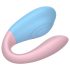 Mrow 03 - vibrador dual recargable e impermeable (azul-rosa)
