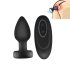 Mrow - vibrador anal con luz y control remoto - silicona negra