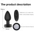Mrow - vibrador anal luminoso con radio (negro)