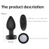 Mrow - vibrador anal con luz y control remoto - silicona negra