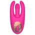 Mrow - vibrador estimulador de clítoris recargable 3 ramas silicona rosa