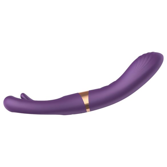 Funny Me Dual - vibrador 2 en 1 con lengua - recargable - lila