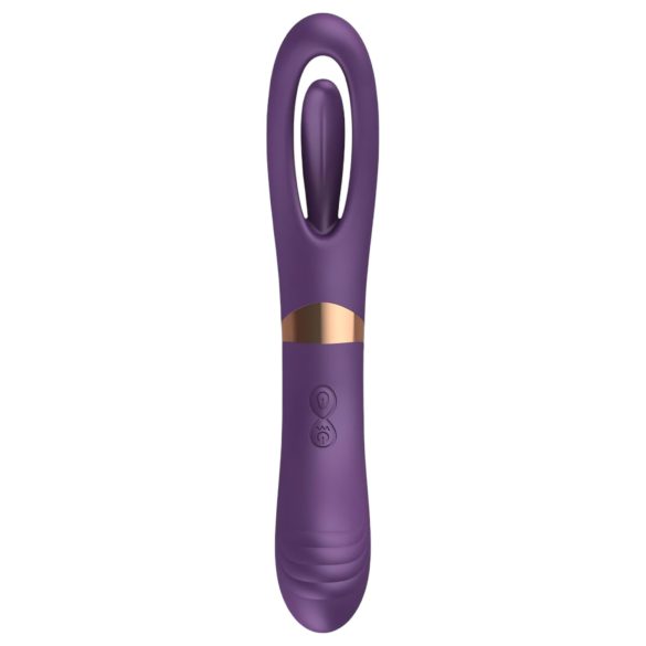 Funny Me Dual - vibrador 2 en 1 con lengua - recargable - lila