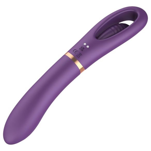 Funny Me Dual - vibrador 2 en 1 con lengua - recargable - lila