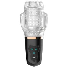   Funny Me Rocket Cup - masturbador de succión y vibración (transparente-negro)