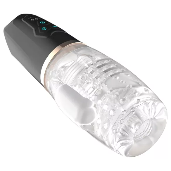 Funny Me Rocket Cup - masturbador succionador vibrador - transparente negro