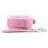 Collar y correa BDSM acolchados (rosa)