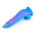 Inkipus - Dildo silicona con testículos - 18cm (azul-rosa)