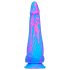 Inkipus - Dildo silicona con testículos - 18cm (azul-rosa)