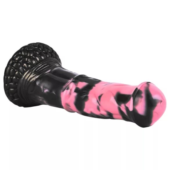 Bad Horse - consolador de pene de caballo de silicona - 18 cm (negro y rosa)