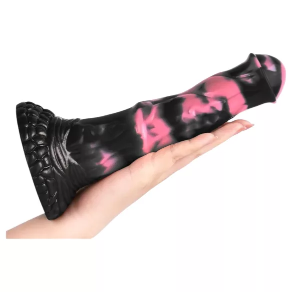 Bad Horse - consolador de pene de caballo de silicona - 18 cm (negro y rosa)