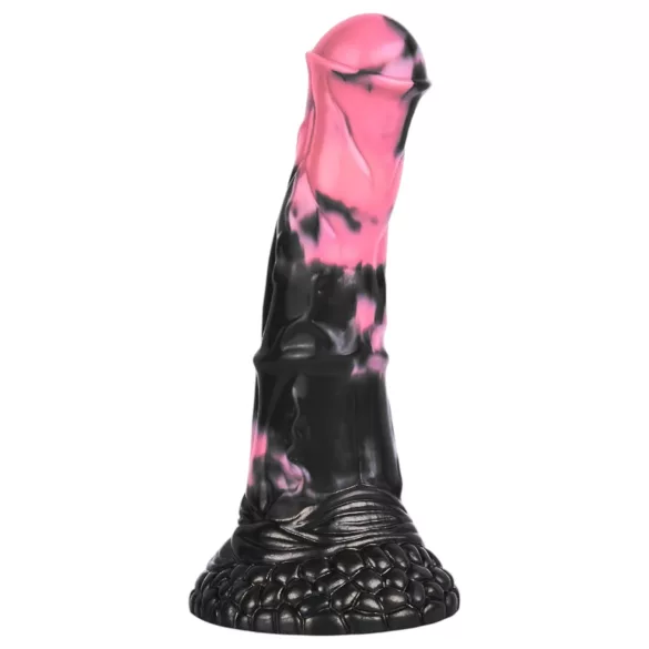Bad Horse - consolador de pene de caballo de silicona - 18 cm (negro y rosa)