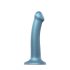 Strap-on-me Brillo Metálico M - Dildo Amigable con la Piel (Azul Metálico)