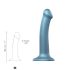 Strap-on-me Brillo Metálico M - Dildo Amigable con la Piel (Azul Metálico)