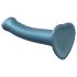 Strap-on-me Brillo Metálico M - Dildo Amigable con la Piel (Azul Metálico)