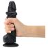 Strap-on-me L - Doble capa, consolador con ventosa (negro)
