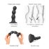Bolas Strap-on-me M - Dildo con ventosa y bolas (negro)