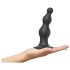 Perlas Strap-on-me M - Dildo con ventosa y cuentas (negro)