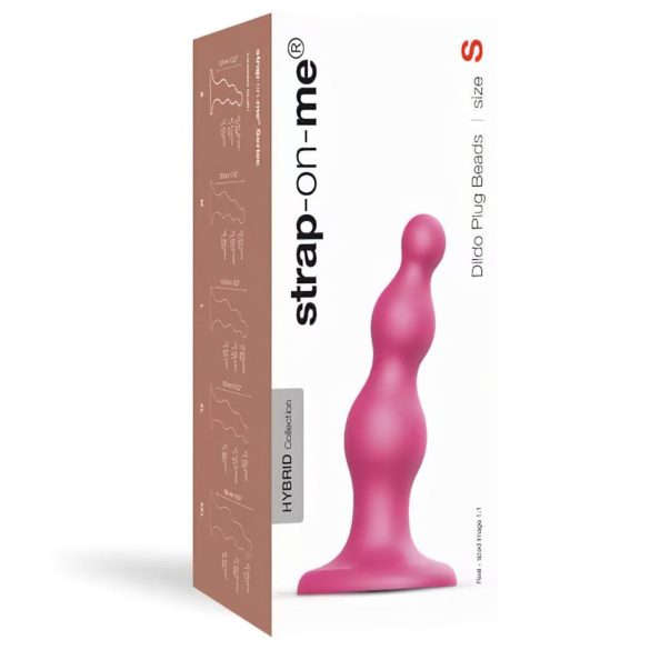 Strap-on-me Beads S - Dildo con Perlas y Ventosa (rosa)