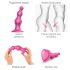 Strap-on-me Beads S - dildo con cuentas y ventosa (rosa)