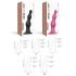 Strap-on-me Beads S - dildo con cuentas y ventosa (rosa)