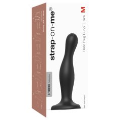 Strap-on-me Curvy M - ondulado, con ventosa (negro)