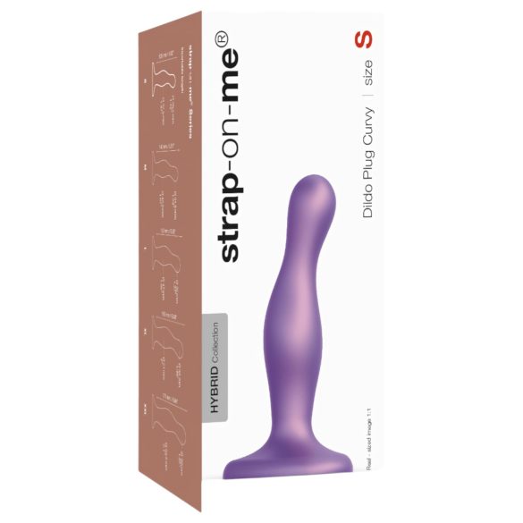 Strap-on-me Curvy S - ondulado, con ventosa (lila)