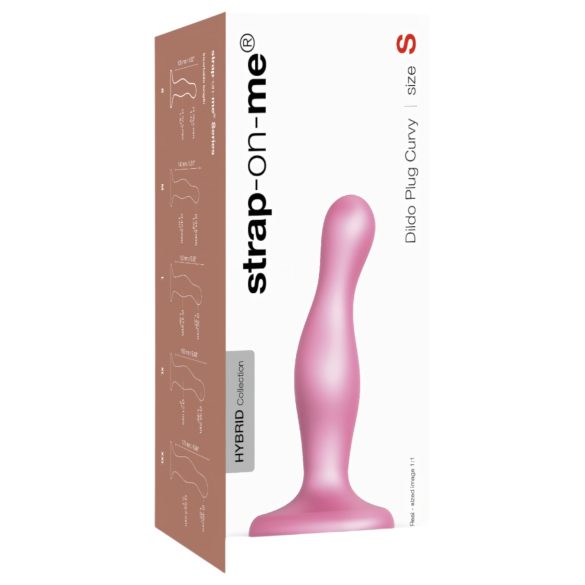 Strap-on-me Curvy S - Dildo ondulado con ventosa (rosa)