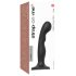 Strap-on-me P&G S - curvado, con ventosa, dildo (negro)