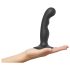 Strap-on-me P&G S - curvado, con ventosa, dildo (negro)