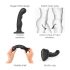 Strap-on-me P&G S - curvado, con ventosa, dildo (negro)