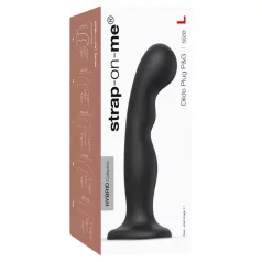   Strap-on-me - Dildo con ventosa curvado - silicona negra - tamaño L