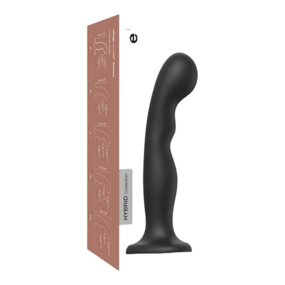 Strap-on-me P&G L - curvado, con ventosa dildo (negro)