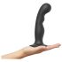 Strap-on-me P&G L - curvado, con ventosa dildo (negro)