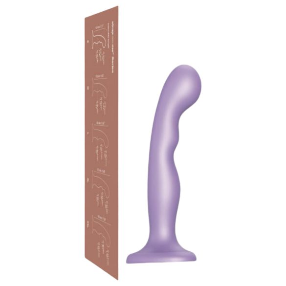 Dildo morado con ventosa y curvatura Strap-on-me P&G M