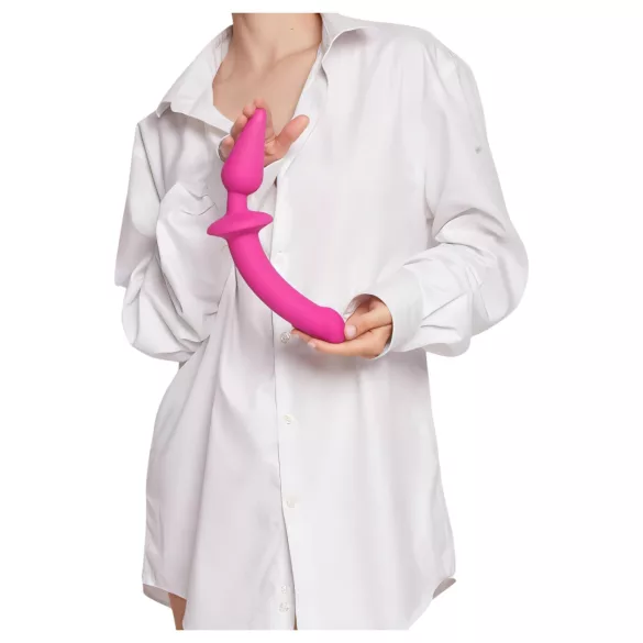 Strap-on-me Switch Semi-Realistic L - dildo de silicona 2 en 1 (rosa)