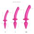 Strap-on-me Swith Semi-realista L - Dildo de silicona 2en1 (rosa)