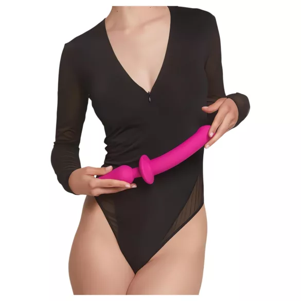 Strap-on-me Switch Semi-Realistic L - dildo de silicona 2 en 1 (rosa)