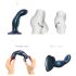 Strap-on-me Snaky M - consolador anal flexible (azul)