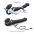 Strap-on-me S - Arnés vibrador con ondas de aire - (negro)