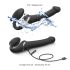 Strap-on-me M - vibrador de aire con correa (negro)